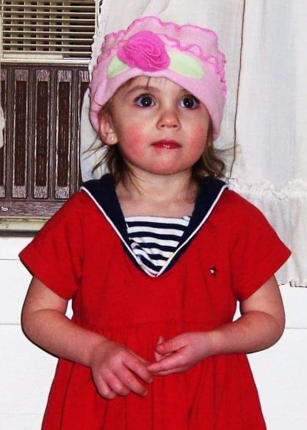 A childhood photograph of Chloe